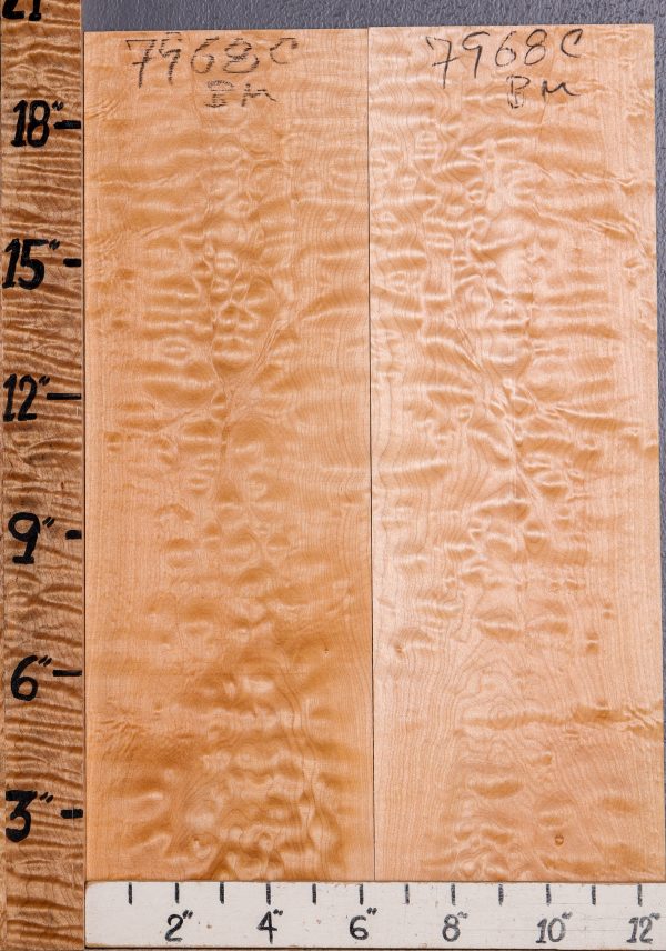 Musical Quilted Maple Bookmatch Microlumber 12"1/2 X 20" X 1/4 (NWT-7968C)
