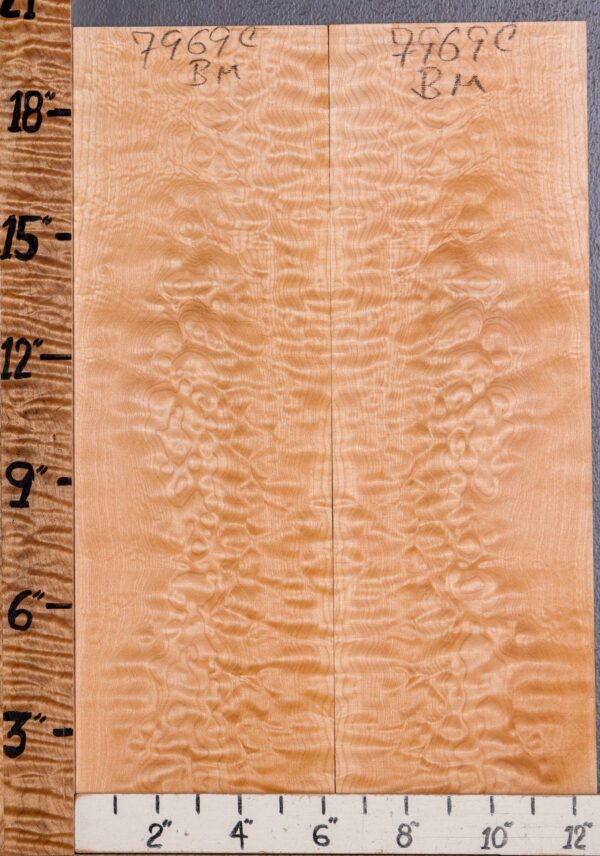 Musical Quilted Maple Bookmatch Microlumber 12"1/2 X 20" X 1/4 (NWT-7969C) - Image 2