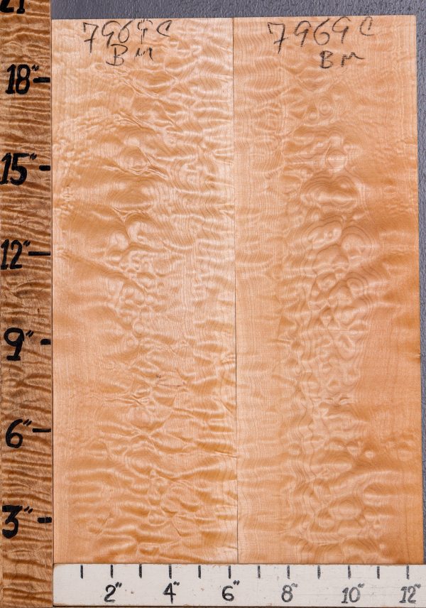 Musical Quilted Maple Bookmatch Microlumber 12"1/2 X 20" X 1/4 (NWT-7969C)