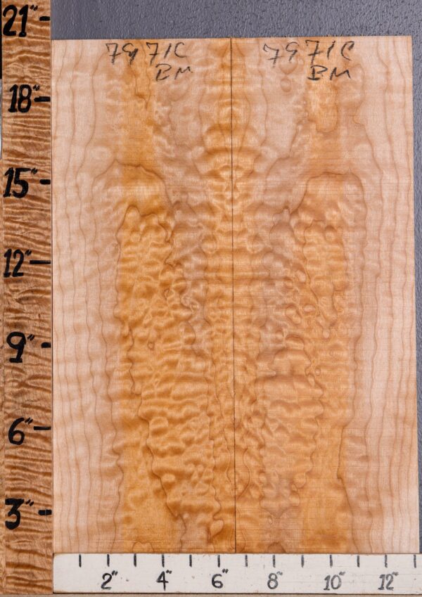 Musical Quilted Maple Bookmatch Microlumber 13" X 20" X 1/4 (NWT-7971C) - Image 2