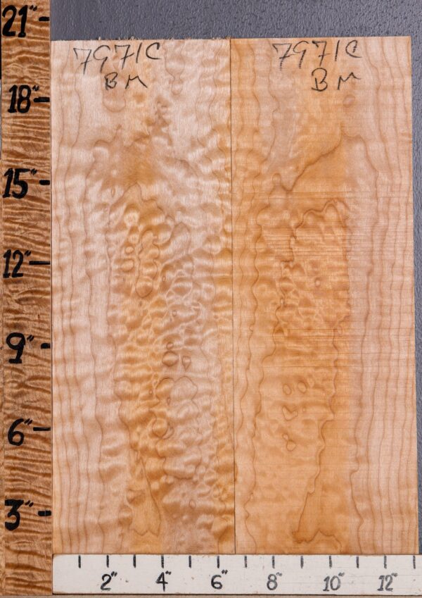 Musical Quilted Maple Bookmatch Microlumber 13" X 20" X 1/4 (NWT-7971C) - Image 3