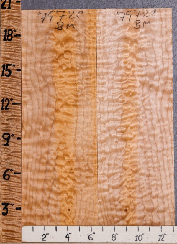 Musical Quilted Maple Bookmatch Microlumber 13" X 20" X 1/4 (NWT-7972C) - Image 3