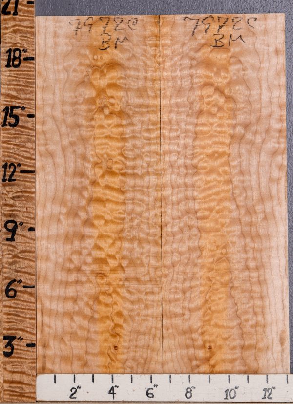 Musical Quilted Maple Bookmatch Microlumber 13" X 20" X 1/4 (NWT-7972C)