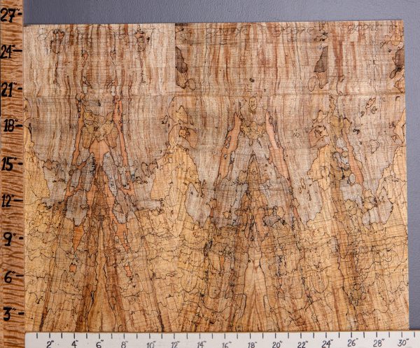 5A Spalted Curly Maple Microlumber 5 Board Set 30"3/4 X 26" X 1/4 (NWT-8009C)