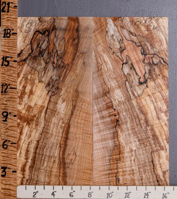 5A Spalted Curly Maple Bookmatch Microlumber 16"1/2 X 19" X 1/4 (NWT-8012C)