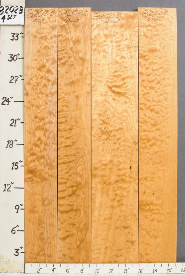 AAAAA QUILTED MAPLE 4 BOARD SET 21" X 36" X 4/4 (NWT-8202B)