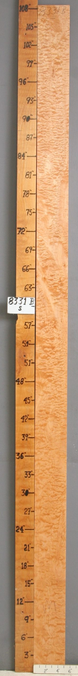 MUSICAL QUILTED MAPLE LUMBER 5"1/8 X 108" X 4/4 (NWT-8331B)