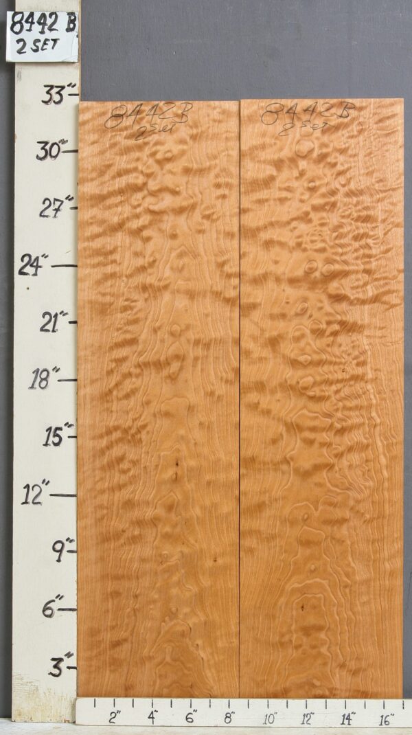 MUSICAL QUILTED MAPLE LUMBER 16"7/8 X 32" X 4/4 (NWT-8442B)