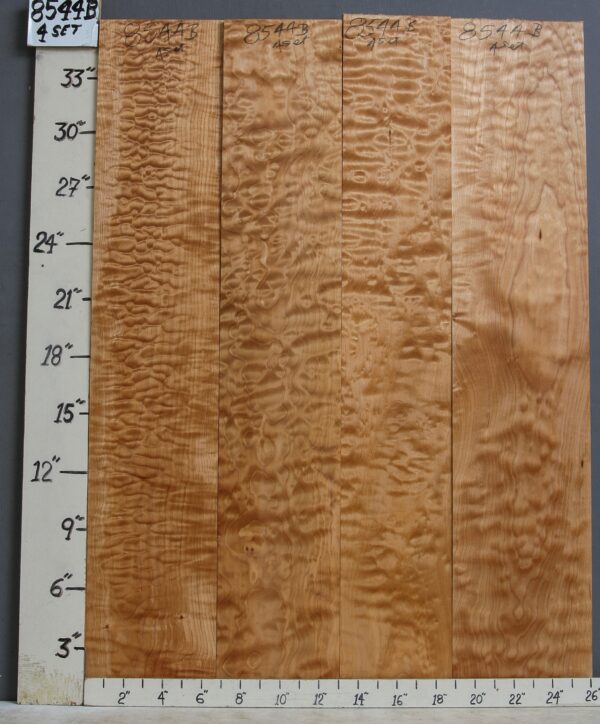 AAAAA QUILTED MAPLE 4 BOARD SET 26" X 36" X 4/4 (NWT-8544B)