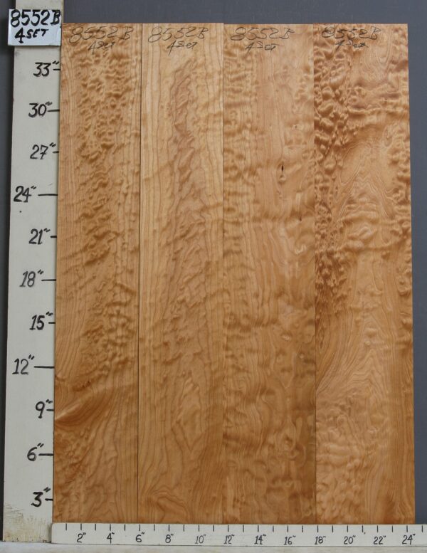 AAAAA QUILTED MAPLE 4 BOARD SET 24"1/2 X 36" X 4/4 (NWT-8552B)