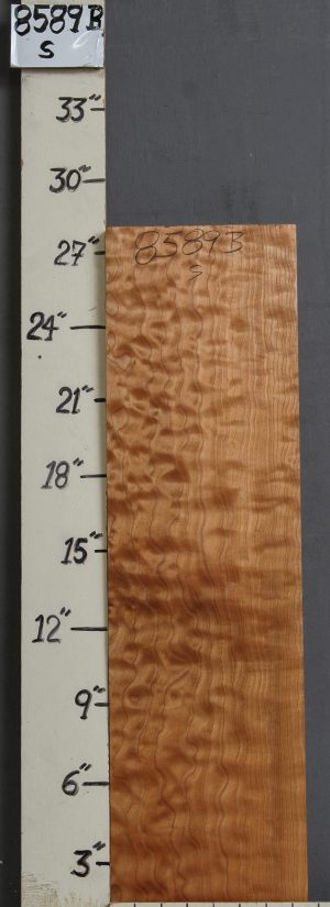 QUILTED MAPLE BLOCK 7"1/2 X 27" X 1"1/4 (NWT-8589B)