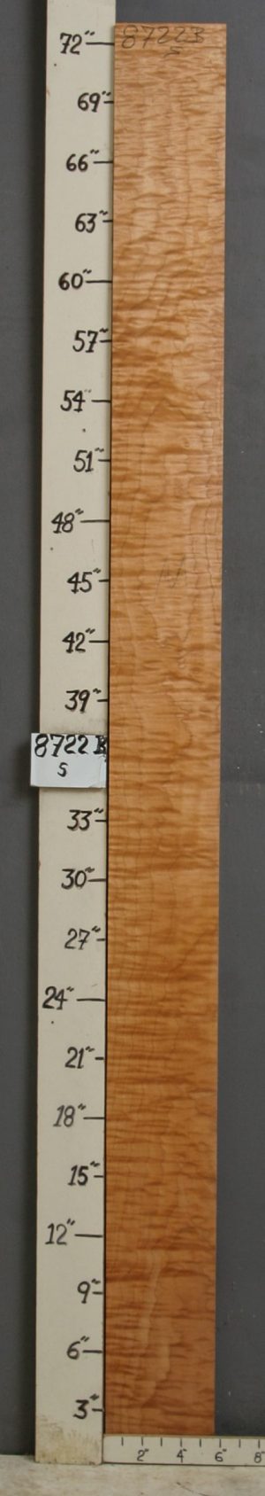 MUSICAL QUILTED MAPLE LUMBER 5"1/2 X 72" X 4/4 (NWT-8722B)
