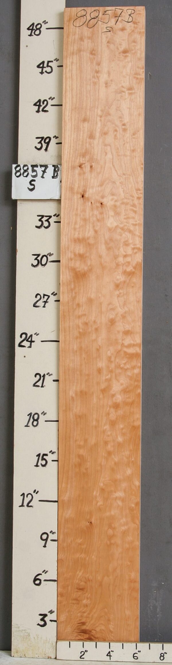 AAAAA QUILTED MAPLE LUMBER 6" X 49" X 6/4 (NWT-8857B)