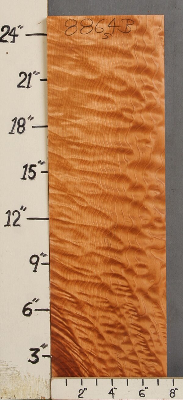 MUSICAL QUILTED MAPLE BILLET 7"1/2 X 25" X 1"1/4 (NWT-8864B) - Image 2