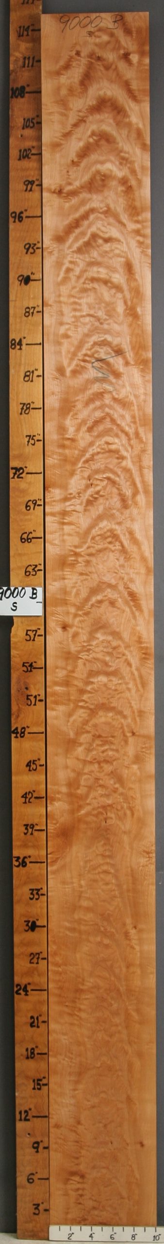 MUSICAL QUILTED MAPLE LUMBER 10" X 115" X 6/4 (NWT-9000B)