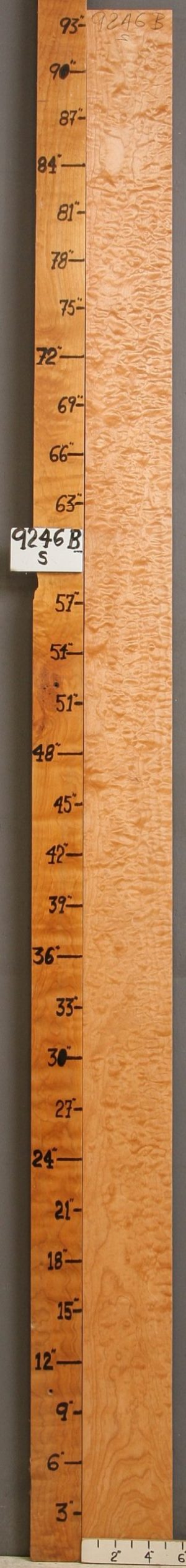 MUSICAL QUILTED MAPLE LUMBER 5"1/4 X 94" X 4/4 (NWT-9246B)