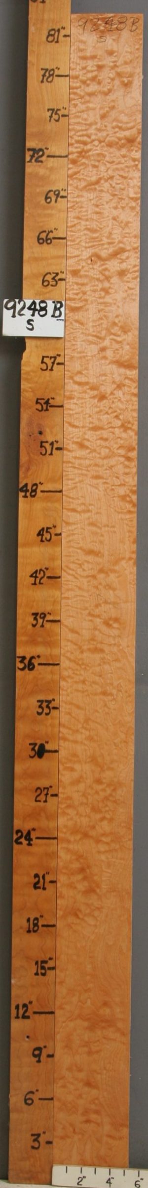 MUSICAL QUILTED MAPLE LUMBER 5"1/2 X 82" X 4/4 (NWT-9248B)
