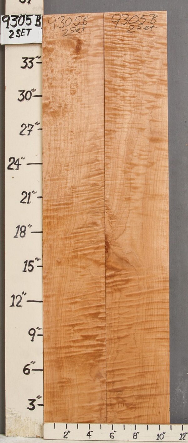 AAAAA CURLY MAPLE 2 BOARD SET 10"3/4 X 36" X 4/4 (NWT-9305B)