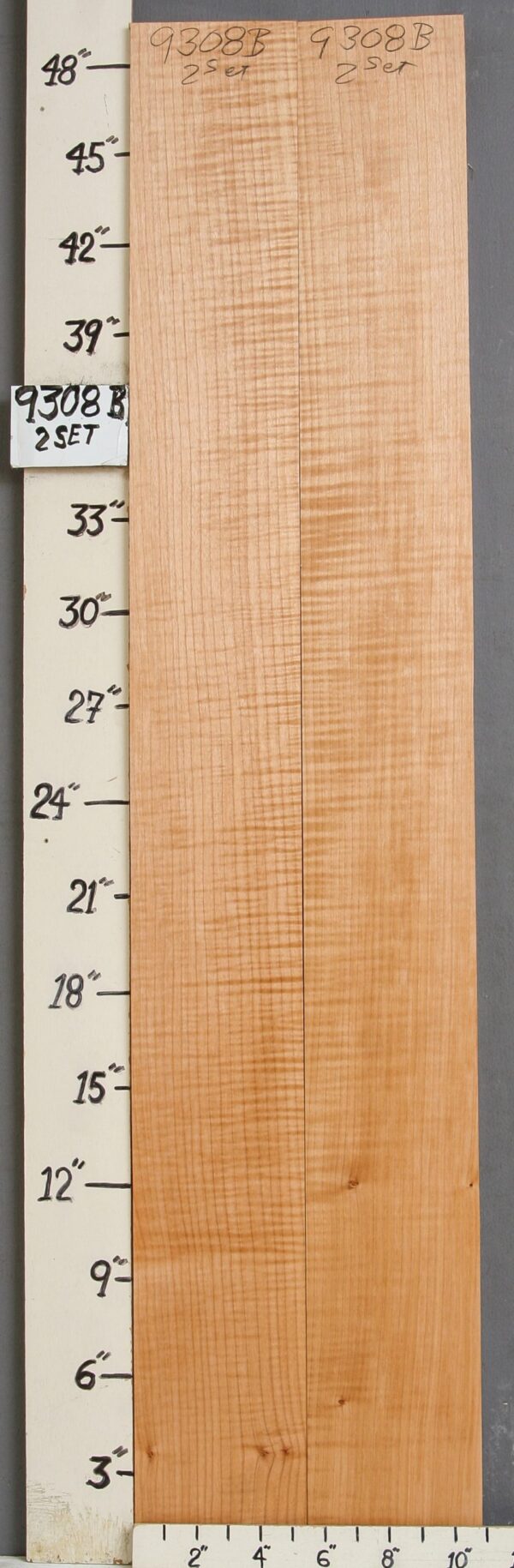 AAAAA CURLY MAPLE 2 BOARD SET 10"3/4 X 49" X 4/4 (NWT-9308B)