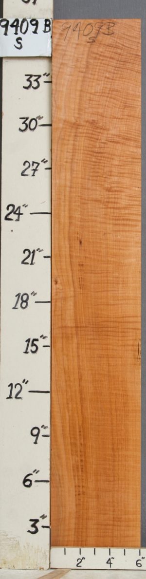 MUSICAL CURLY MAPLE SIDE BILLET 6" X 37" X 1"3/8 (NWT-9409B)