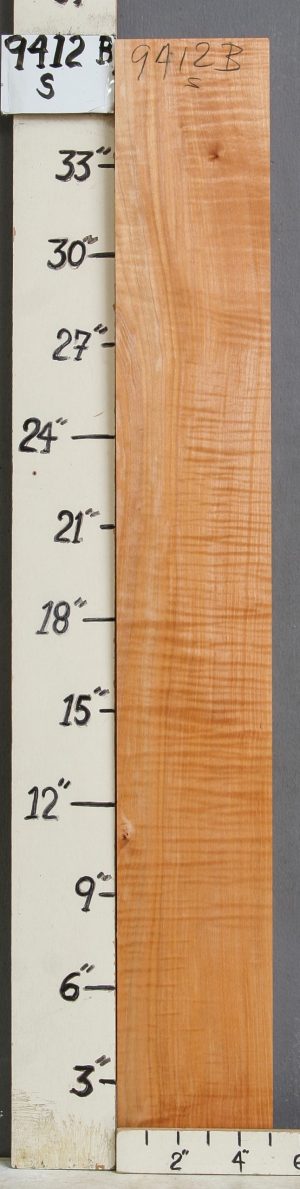 MUSICAL CURLY MAPLE SIDE BILLET 5" X 37" X 1"3/8 (NWT-9412B)