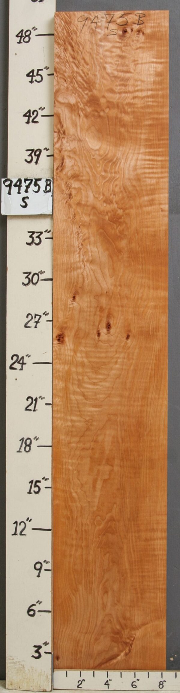 AAAAA CURLY MAPLE LUMBER 8"1/4 X 49" X 6/4 (NWT-9475B)