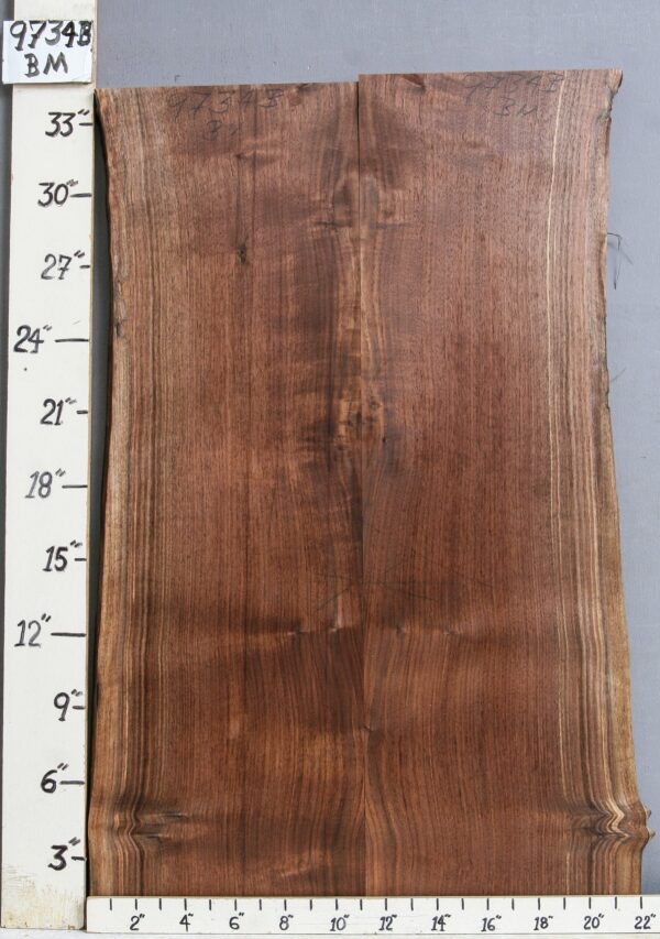 AAAAA MARBLED CLARO WALNUT BOOKMATCH 21" X 34" X 4/4 (NWT-9734B)