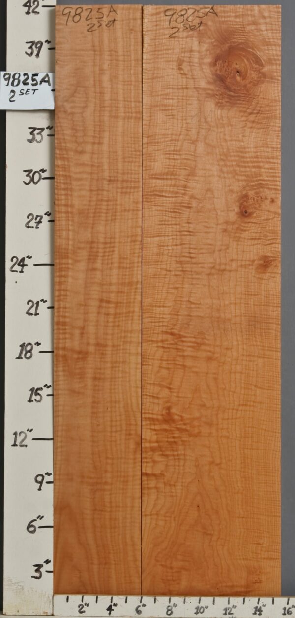 AAAAA CURLY MAPLE 2 BOARD SET 15"1/2 X 41"1/2 X 6/4 (NWT9825A)