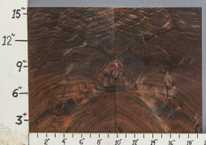AAAAA CROTCH MARBLED CLARO WALNUT MICROLUMBER BOOKMATCH 19"5/8 X 15" X 4/4 (NWT-9911B)