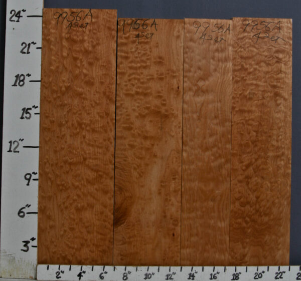 AAAAA QUILTED MAPLE SET OF 4 23" X 24" X 4/4 (NWT9956A)