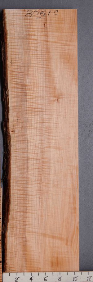 5A Curly Maple Lumber with Live Edge 10" X 37" X 8/4" (NWT-8061C)