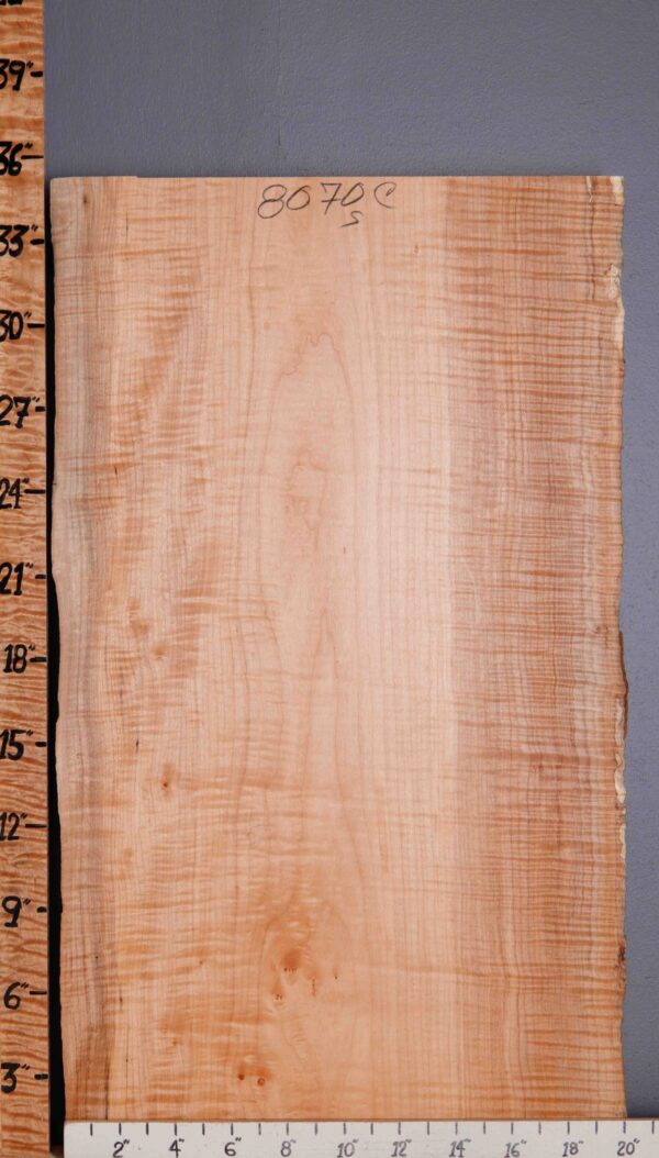 5A Spalted Curly Maple Lumber with Live Edge 18" X 35" X 8/4" (NWT-8070C) - Image 2