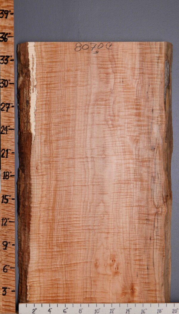 5A Spalted Curly Maple Lumber with Live Edge 18" X 35" X 8/4" (NWT-8070C)