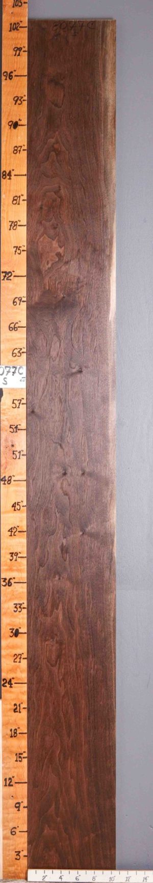 5A Marbled Claro Walnut Lumber 10"1/2 X 102" X 4/4 (NWT-8077C)