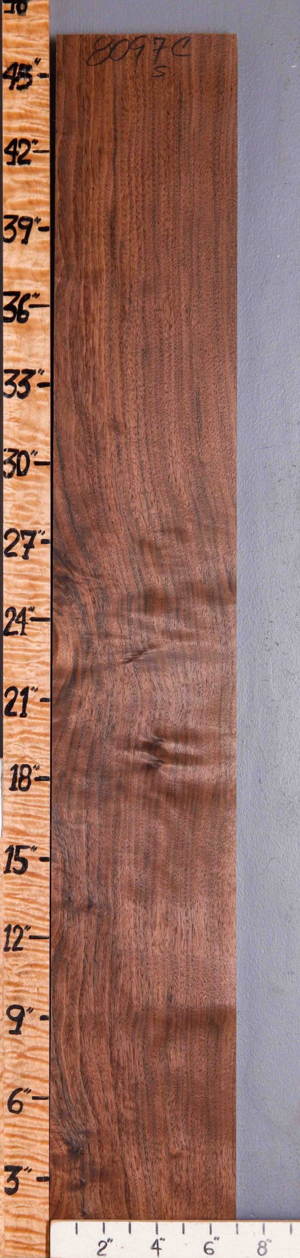 5A Marbled Claro Walnut Lumber 7" X 46" X 4/4 (NWT-8097C)