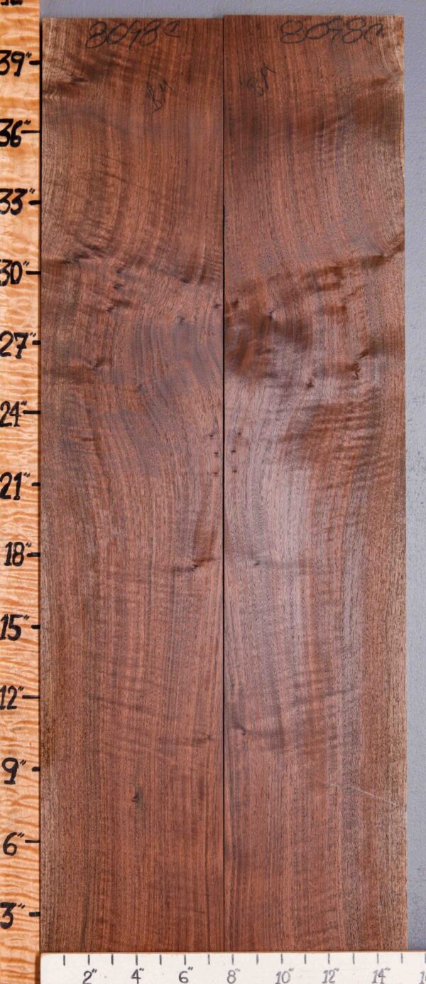 5A Marbled Claro Walnut Bookmatch 15"1/4 X 40" X 4/4 (NWT-8098C)