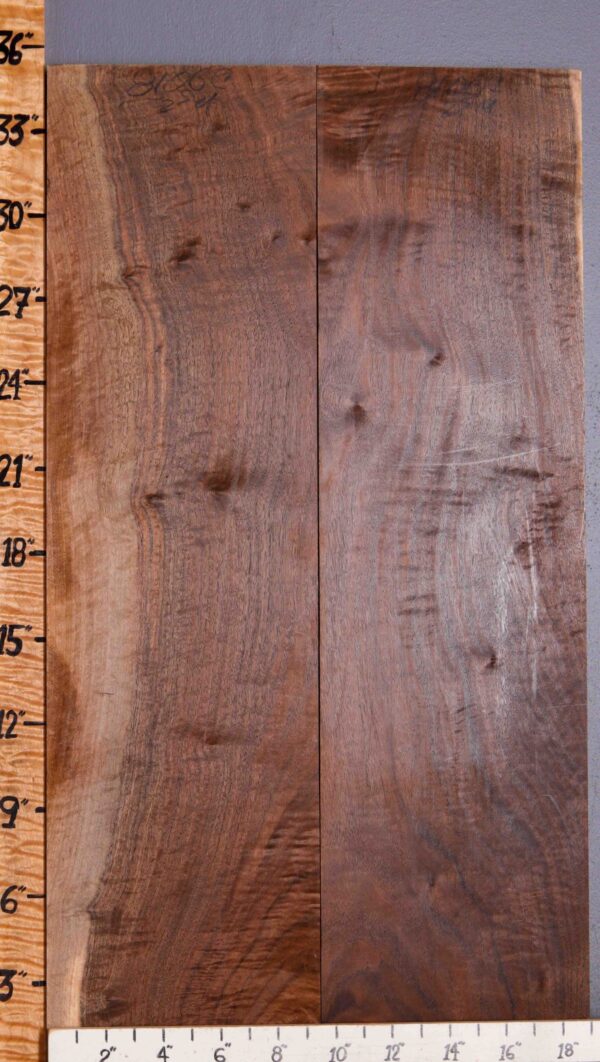 5A Marbled Claro Walnut 2 Board Set 19" X 36" X 4/4 (NWT-8106C) - Image 2