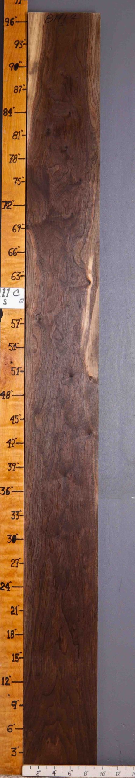 4A Marbled Claro Walnut Lumber 9"1/4 X 96" X 4/4 (NWT-8111C)
