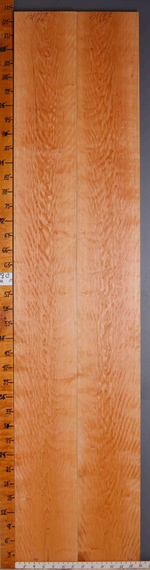 Musical Curly Cherry Bookmatch Lumber 26" X 115" X 5/4 (NWT-8819C)