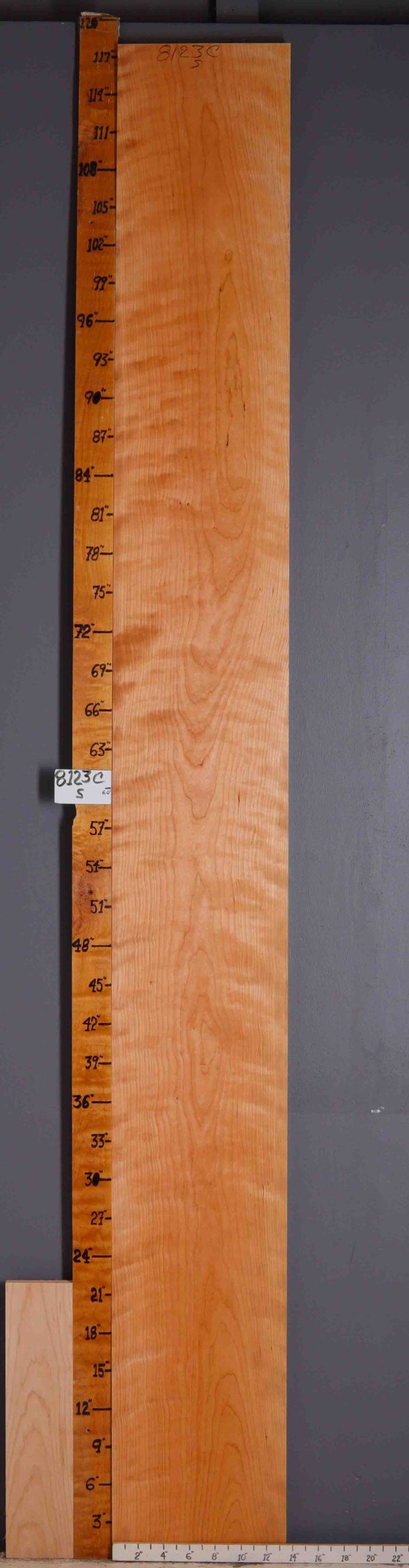 5A Curly Cherry Lumber 13"1/2 X 117" X 5/4 (NWT-8123C)