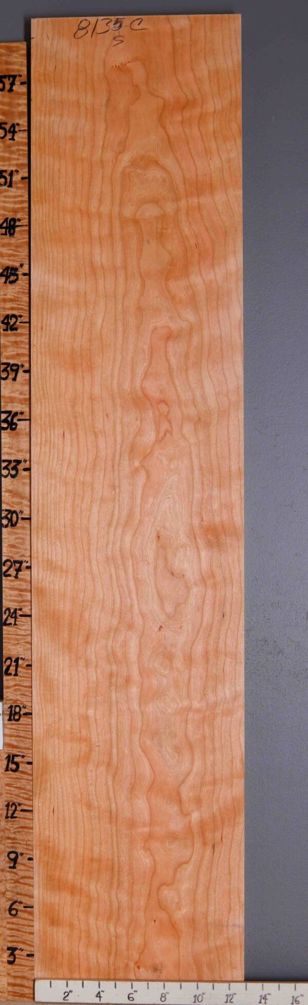 5A Curly Cherry Lumber 12"3/4 X 60" X 5/4 (NWT-8135C)