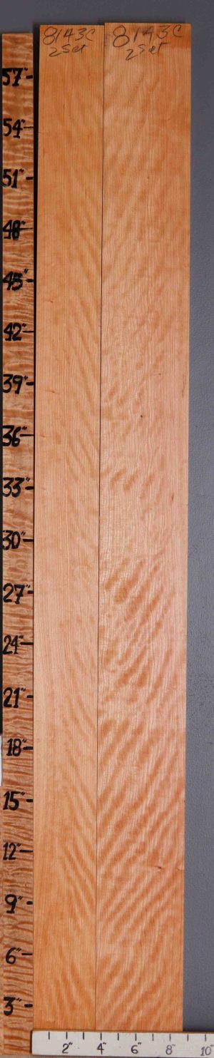 5A Curly Cherry Lumber 2 Board Set 8"3/4 X 60" X 5/4 (NWT-8143C)