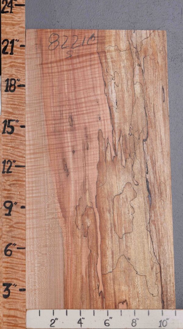 5A Spalted Curly Maple Lumber Block 10"1/2 X 22" X 1"5/8 (NWT-8221C)