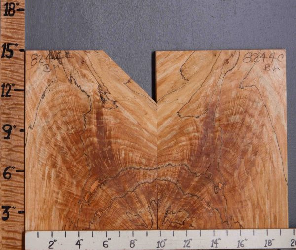 5A Curly Spalted Maple Bookmatch Lumber 19"1/2 X 14" X 4/4 (NWT-8244C)
