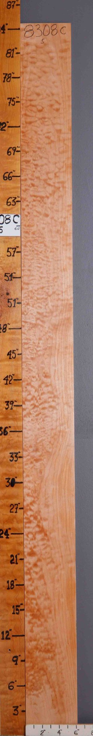 5A Quilted Maple Lumber 6" X 84" X 4/4 (NWT-8308C)
