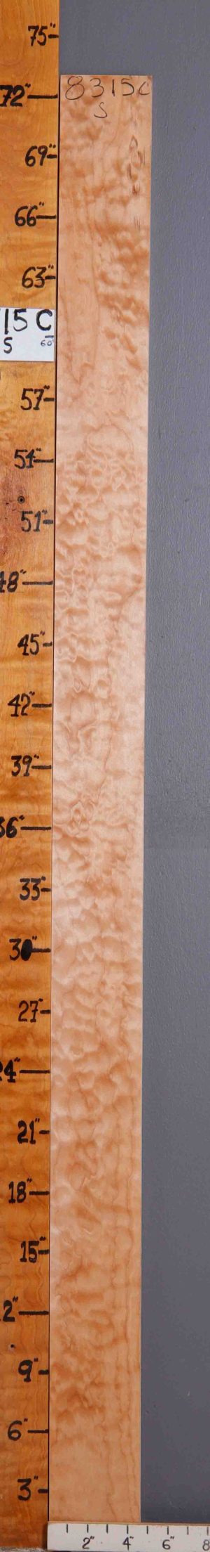 5A Quilted Maple Lumber 4"2/4 X 73" X 4/4 (NWT-8315C)