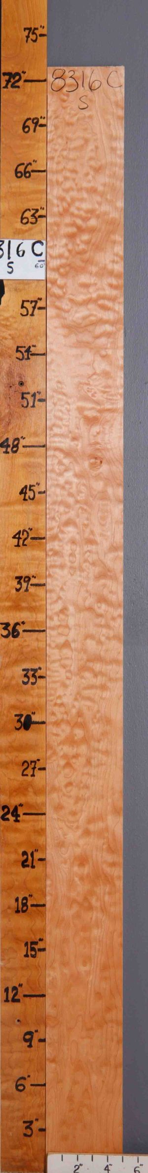 5A Quilted Maple Lumber 5" X 72" X 4/4 (NWT-8316C)