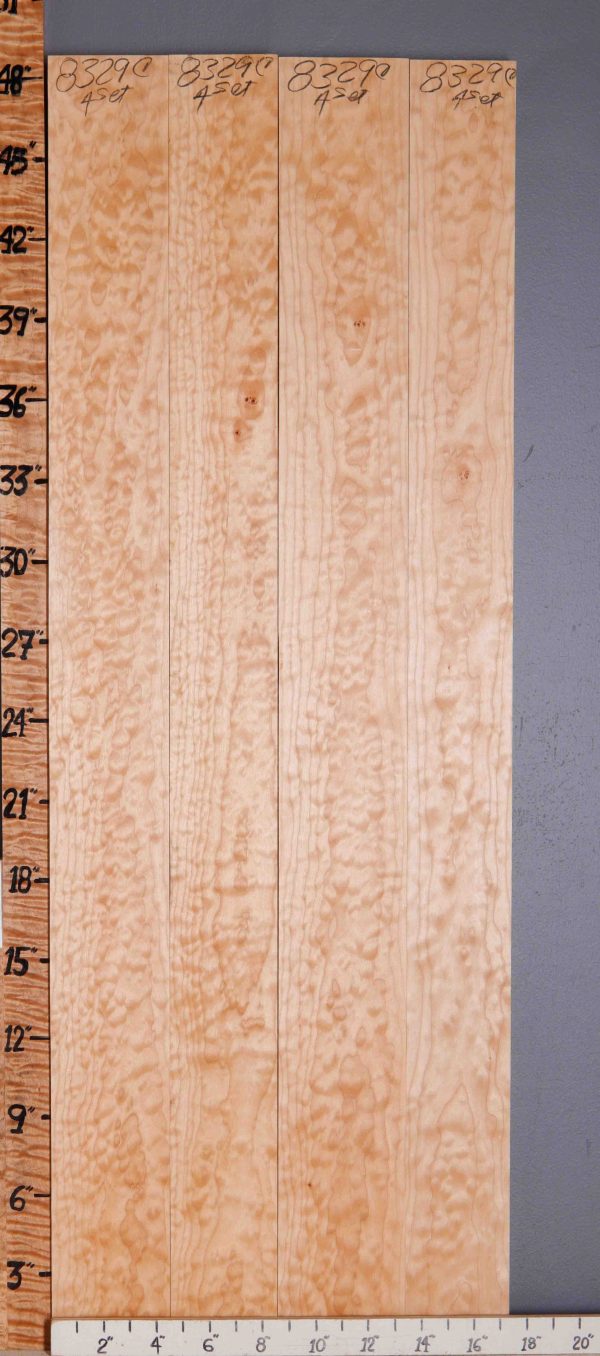 5A Quilted Maple 2 Board Set Lumber 17"3/4 X 48" X 4/4 (NWT-8329C)