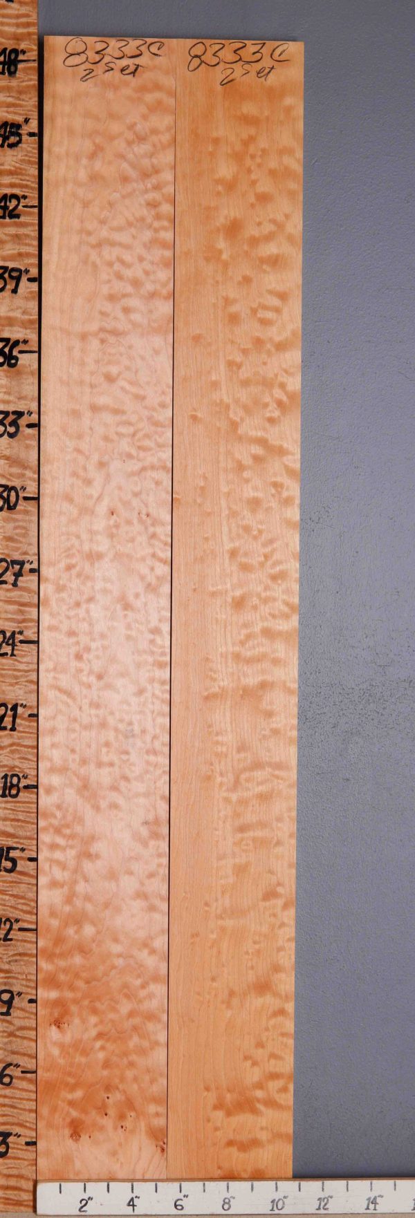 5A Quilted Maple 2 Board Set Lumber 10"1/2 X 48" X 4/4 (NWT-8333C)