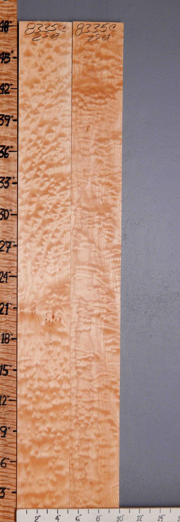 5A Quilted Maple 2 Board Set Lumber 10" X 48" X 4/4 (NWT-8335C)